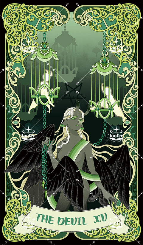 Green Trace Tarot – The Devil