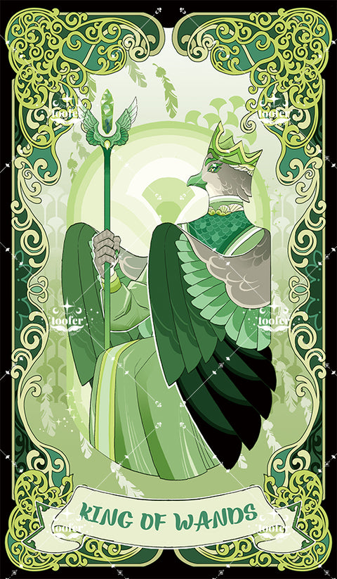 Green Trace Tarot – King of Wands
