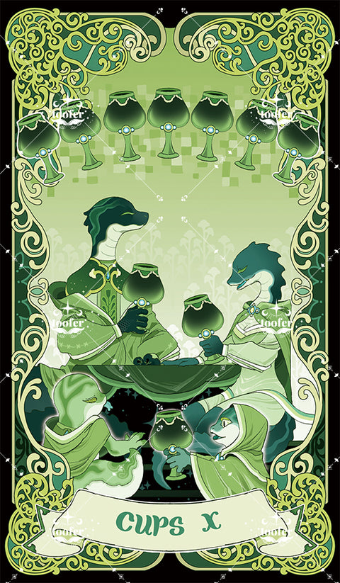 Green Trace Tarot – Ten of Cups