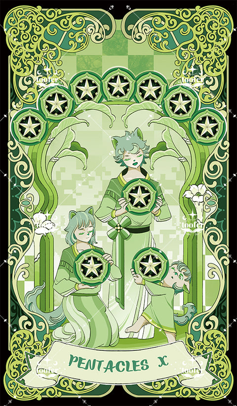 Green Trace Tarot – Ten of Pentacles