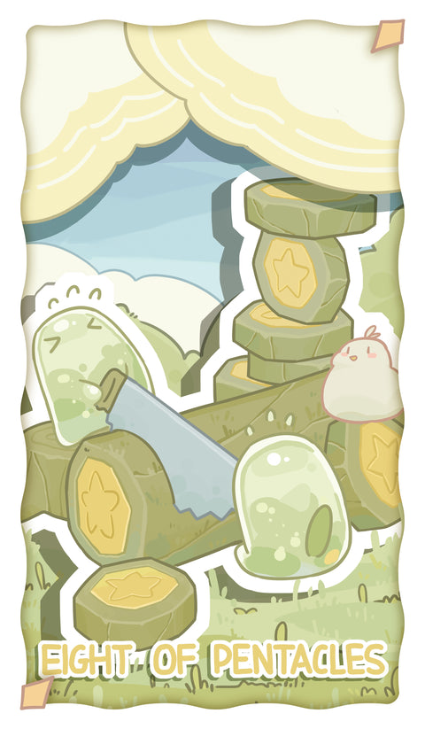 The King's Theater Tarot – Eight of Pentacles