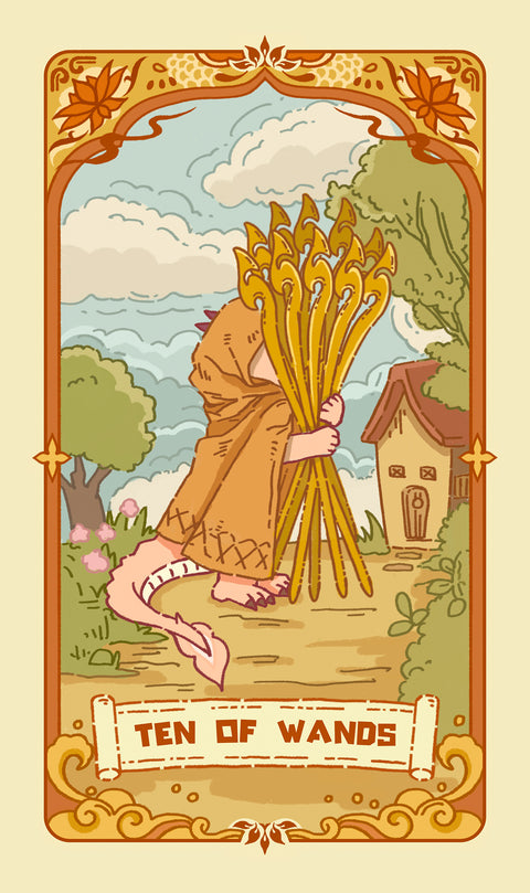 Loong's Dream Tarot – Ten of Wands