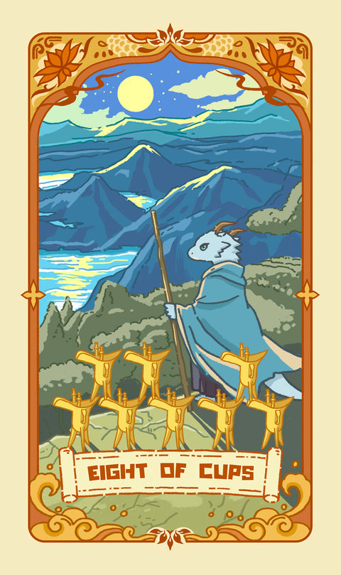 Loong's Dream Tarot – Eight of Cups