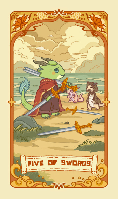 Loong's Dream Tarot – Five of Swords