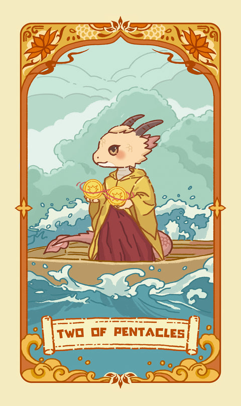 Loong's Dream Tarot – Two of Pentacles
