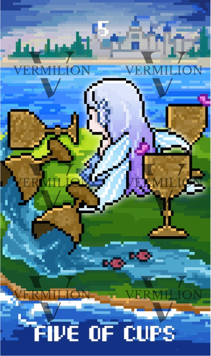 Lost Fairy Tarot – Five of Cups