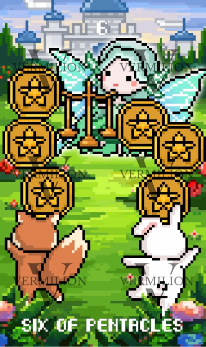 Lost Fairy Tarot – Six of Pentacles