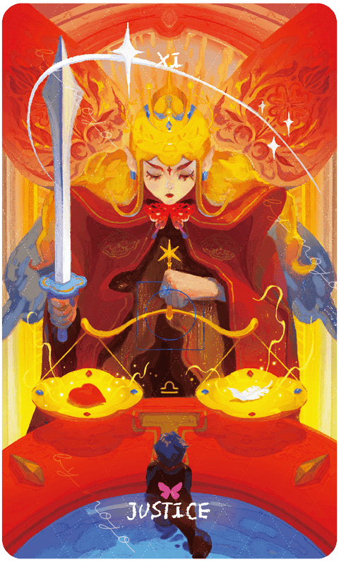 Lux & 78 Nocturnal Veils Tarot – Justice