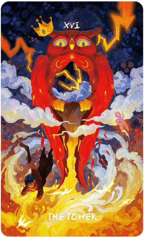 Lux & 78 Nocturnal Veils Tarot – The Tower