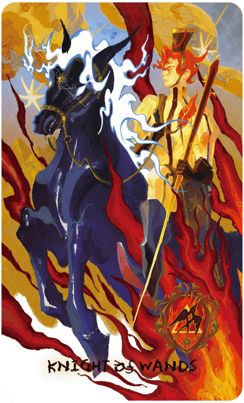 Lux & 78 Nocturnal Veils Tarot – Knight of Wands