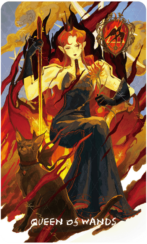Lux & 78 Nocturnal Veils Tarot – Queen of Wands