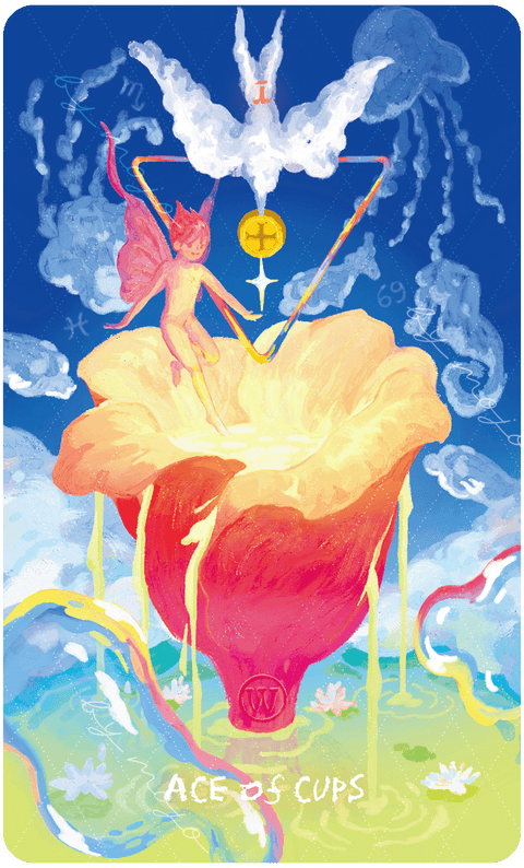 Lux & 78 Nocturnal Veils Tarot – Ace of Cups
