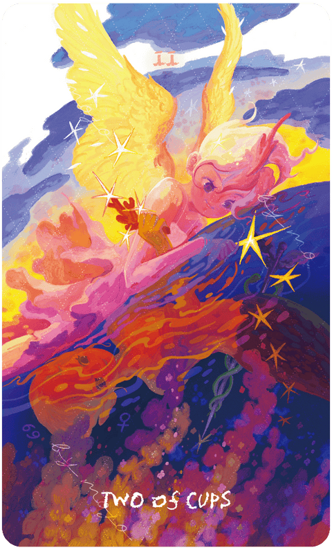 Lux & 78 Nocturnal Veils Tarot – Two of Cups