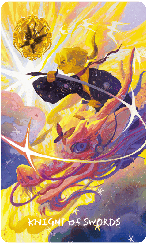 Lux & 78 Nocturnal Veils Tarot – Knight of Swords