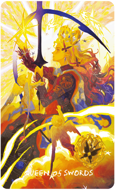 Lux & 78 Nocturnal Veils Tarot – Queen of Swords