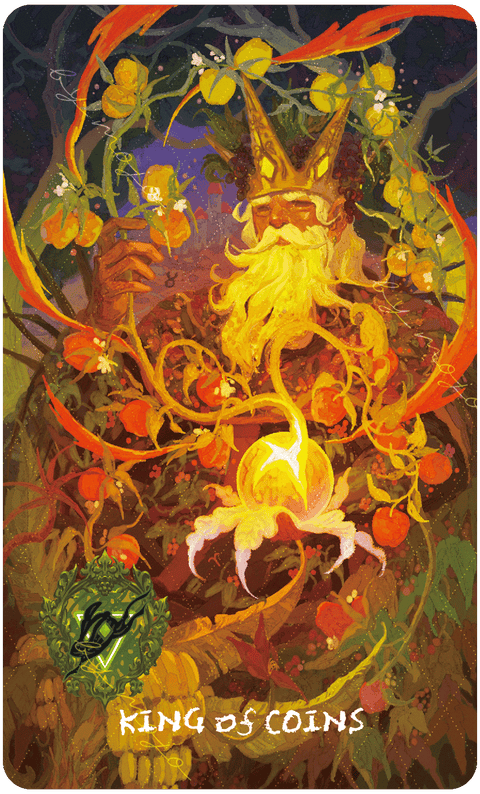 Lux & 78 Nocturnal Veils Tarot – King of Coins