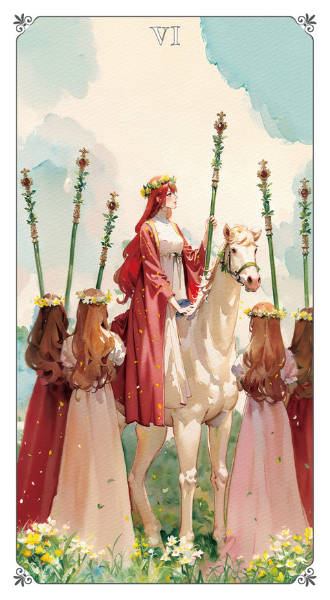 Magna Bloom Tarot – Six of Wands
