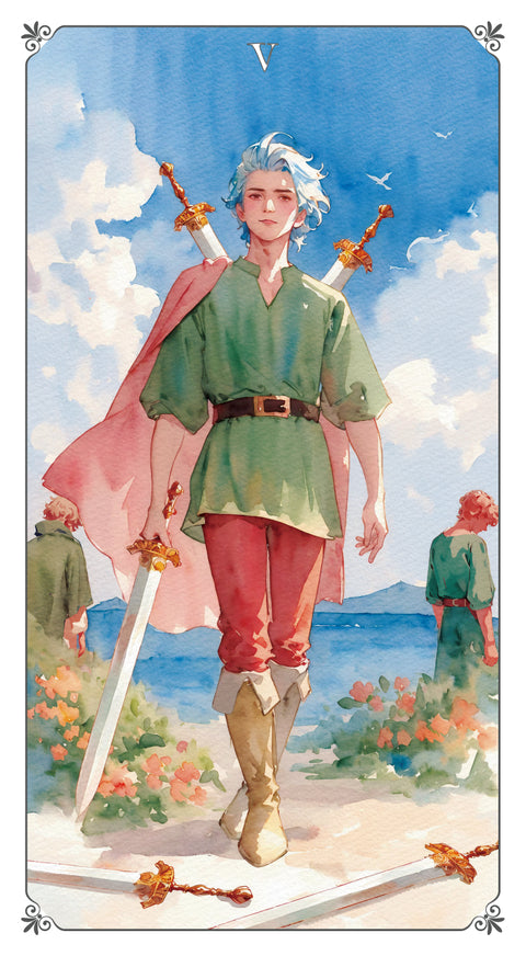 Magna Bloom Tarot – Five of Swords