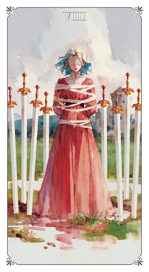 Magna Bloom Tarot – Eight of Swords