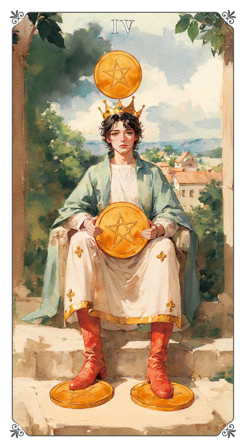 Magna Bloom Tarot – Four of Pentacles