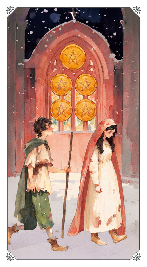 Magna Bloom Tarot – Five of Pentacles