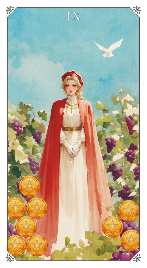 Magna Bloom Tarot – Nine of Pentacles