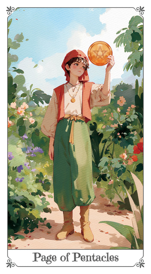 Magna Bloom Tarot – Page of Pentacles