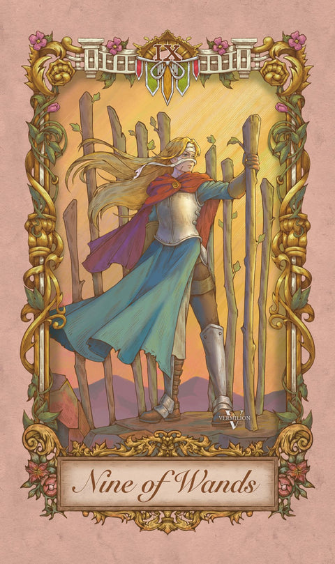 Medieval Secrets Tarot – Nine of Wands