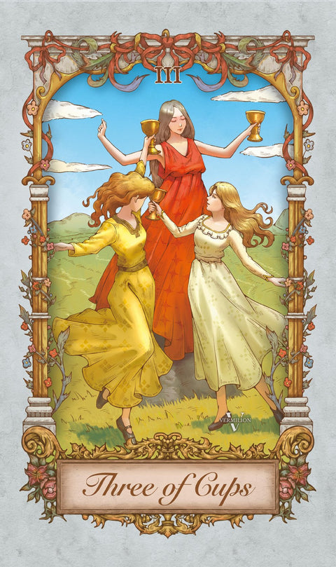 Medieval Secrets Tarot – Three of Cups