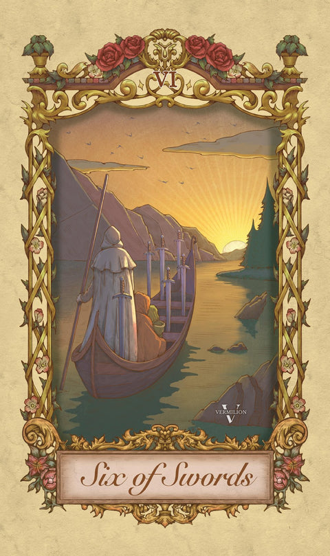 Medieval Secrets Tarot – Six of Swords