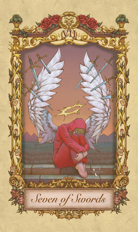Medieval Secrets Tarot – Seven of Swords