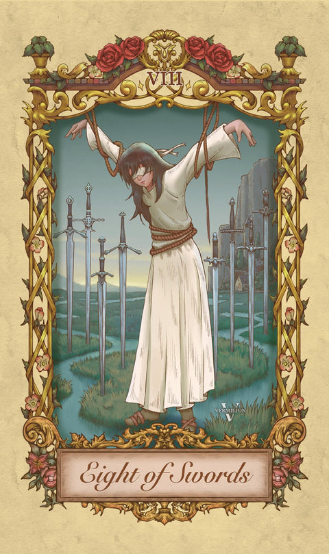 Medieval Secrets Tarot – Eight of Swords