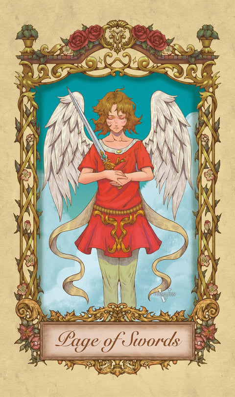 Medieval Secrets Tarot – Page of Swords