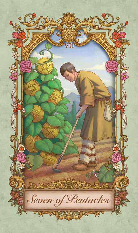 Medieval Secrets Tarot – Seven of Pentacles