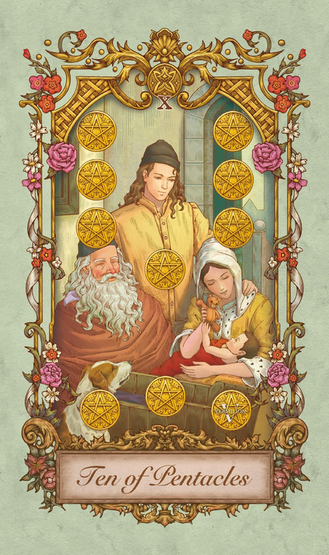 Medieval Secrets Tarot – Ten of Pentacles