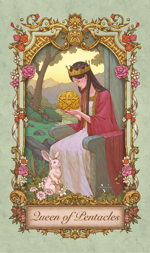Medieval Secrets Tarot – Queen of Pentacles
