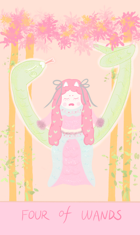 Mr. Butter Tarot – Four of Wands