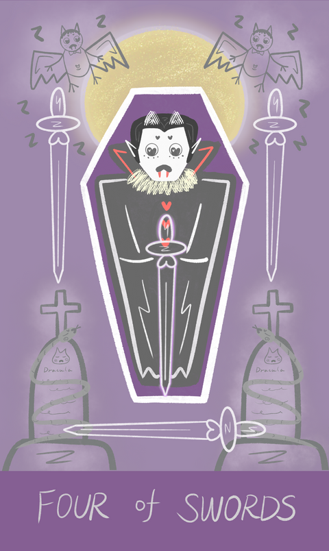 Mr. Butter Tarot – Four of Swords