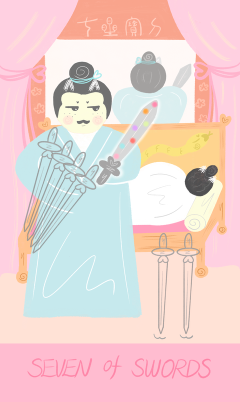 Mr. Butter Tarot – Seven of Swords