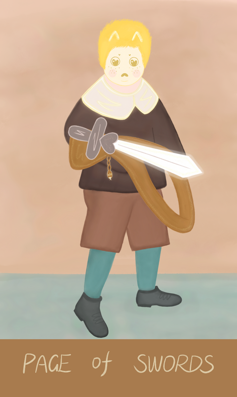 Mr. Butter Tarot – Page of Swords