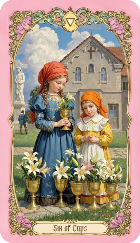 Renaissance Fantasy Tarot – Six of Cups
