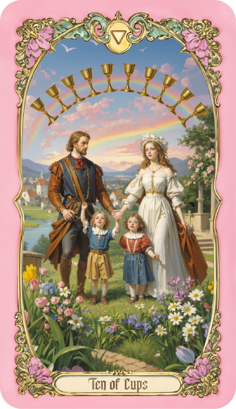Renaissance Fantasy Tarot – Ten of Cups