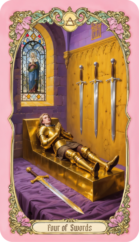 Renaissance Fantasy Tarot – Four of Swords