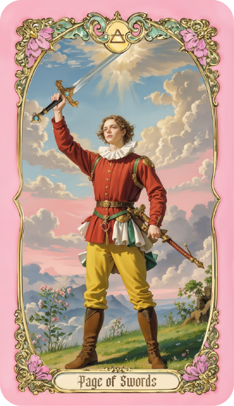 Renaissance Fantasy Tarot – Page of Swords