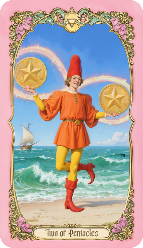 Renaissance Fantasy Tarot – Two of Pentacles