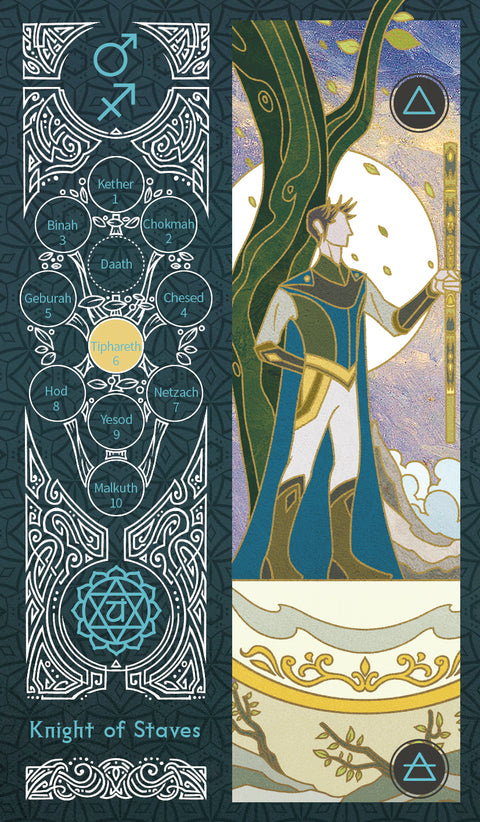 Sambucus Tarot - Marseilles Version – Knight of Staves