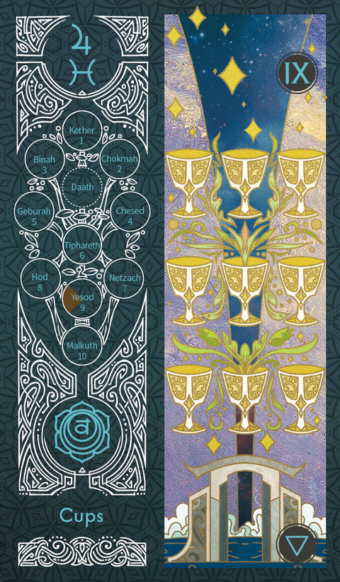 Sambucus Tarot - Marseilles Version – Nine of Cups