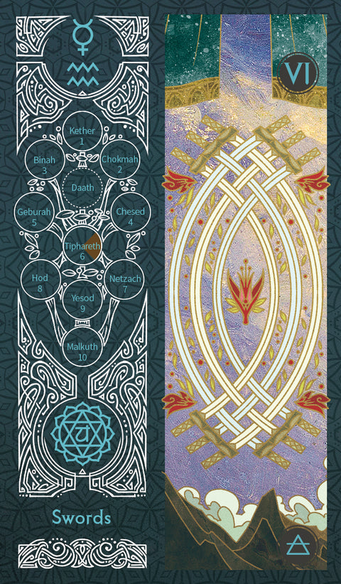 Sambucus Tarot - Marseilles Version – Six of Swords