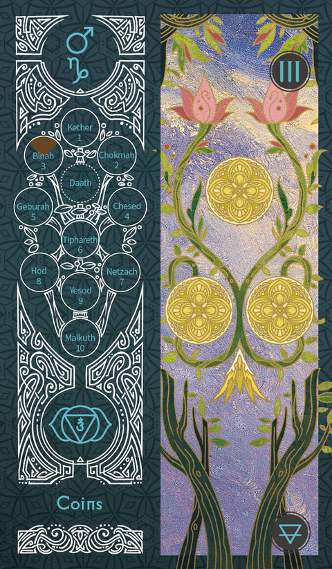Sambucus Tarot - Marseilles Version – Three of Coins