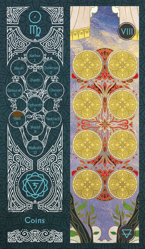 Sambucus Tarot - Marseilles Version – Eight of Coins